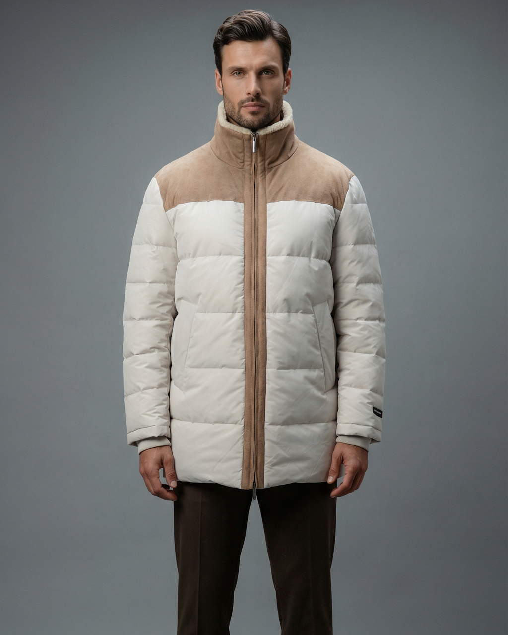 4011O00105MEDEF BORMIO White and Beige