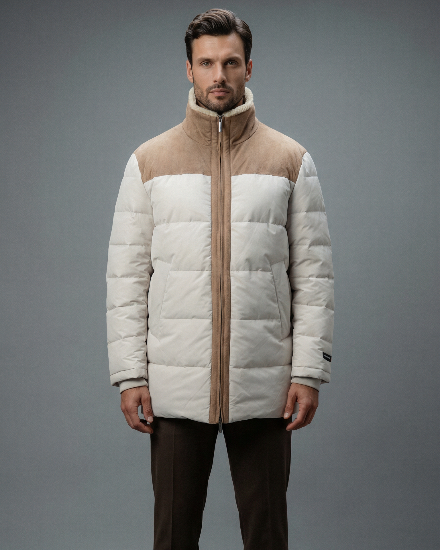 4011O00105MEDEF BORMIO White and Beige