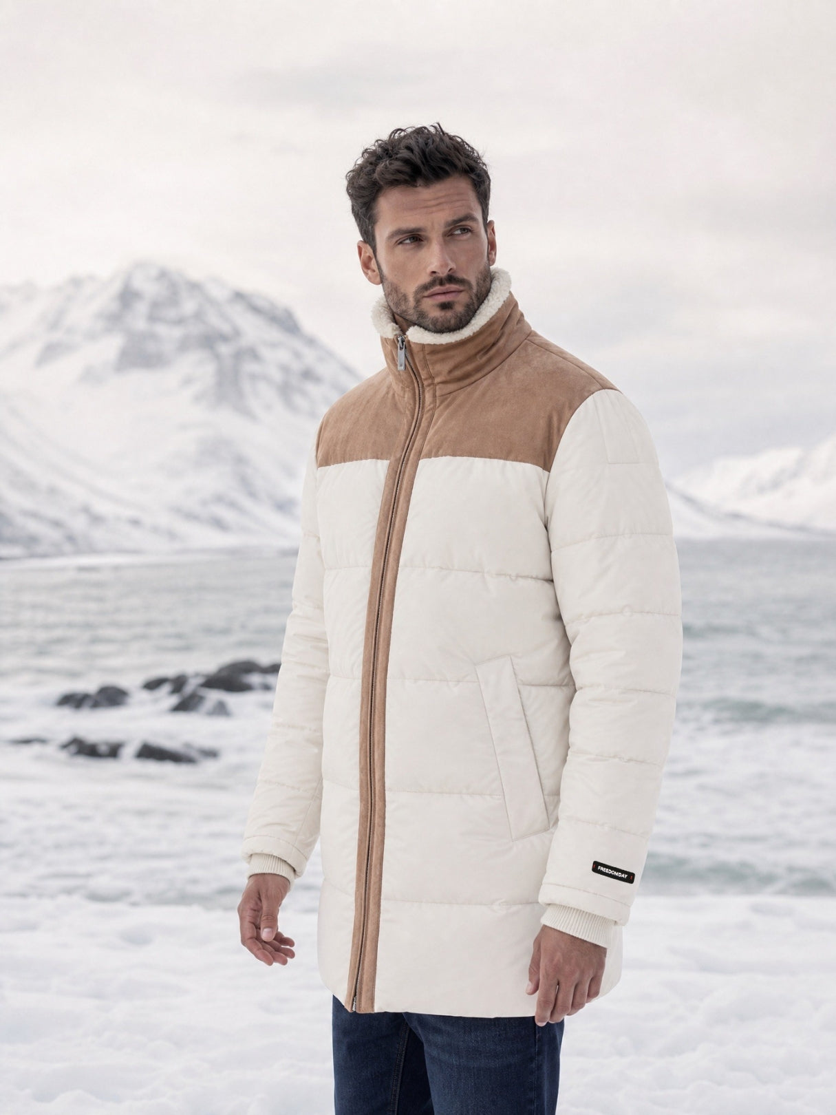 4011O00105MEDEF BORMIO White and Beige