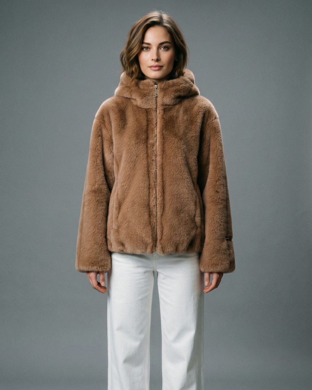 4021O00176MRDEF YOSE Fake Fur Mink